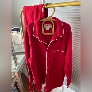 Petite Plume red flannel pajamas set boys size 12 in excellent  condition!